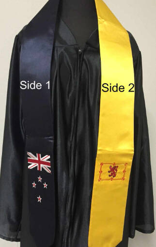 Two country graduation sash